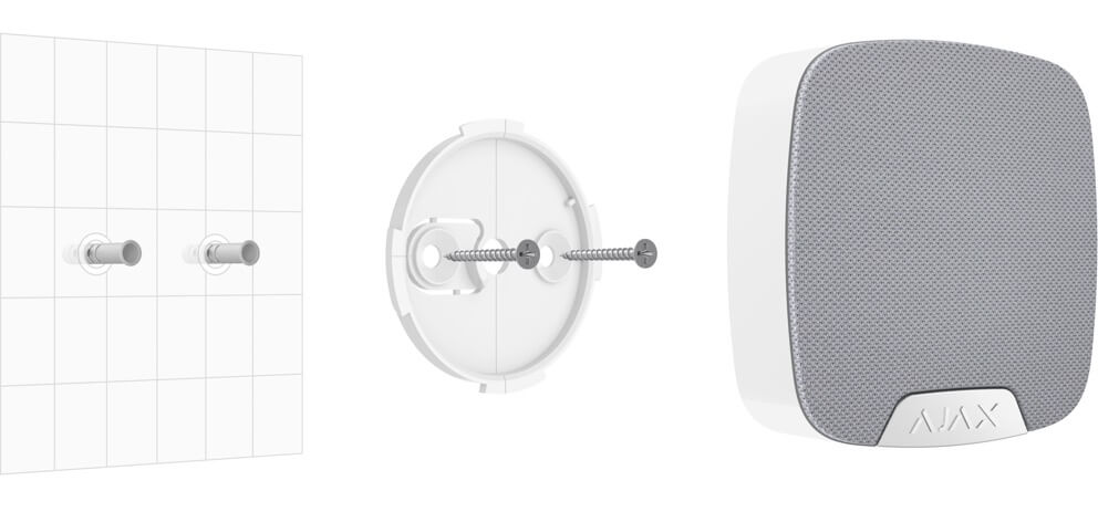 lắp đặt còi báo động không dây trong nhà ajax home siren cns1
