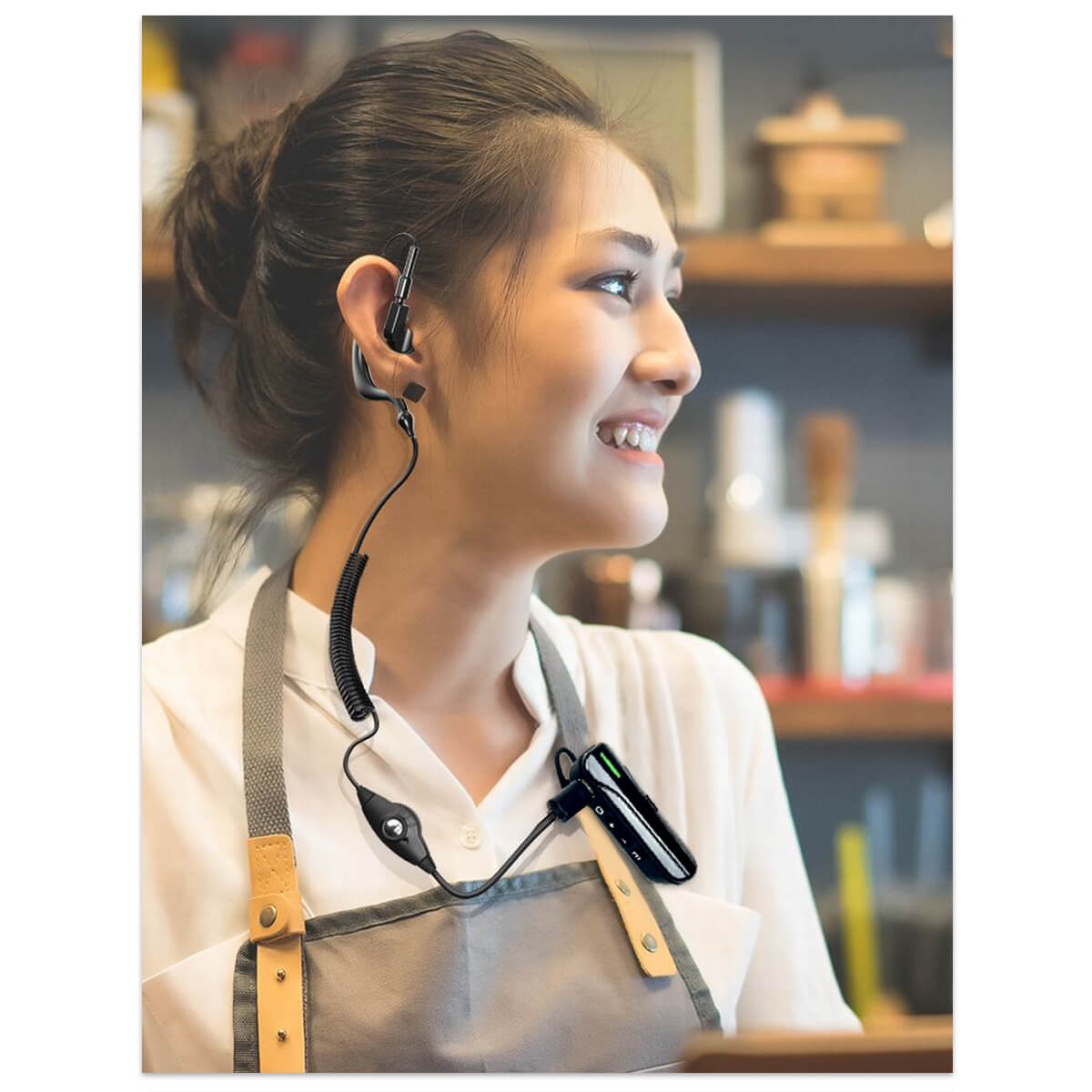 Bộ đàm mini đeo tai