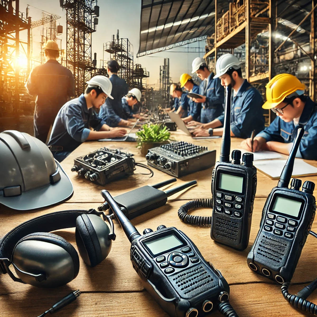Bộ đàm công trường xây dựng